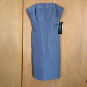 strapless light blue jcrew dress